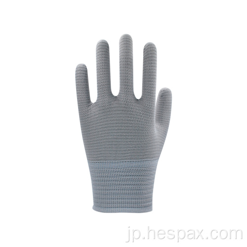 Hespax Non-Dust Seamless Work安い通気性のあるグレーグローブ